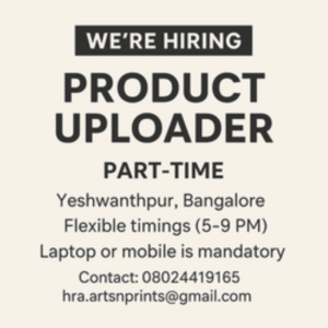 Part time Product listing role near Yeshwanthpur